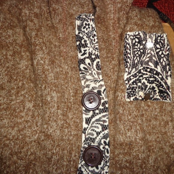 Sweater, handmade, altered, reconstructed, upcycyled jacket, sweater, coat XS - Picture 8 of 9